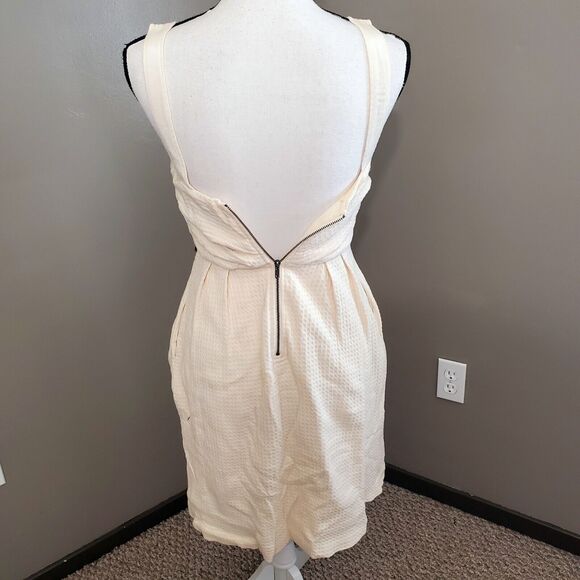Anthropologie Deletta Dress Size XS Breakfasting Corsage Cream Waffle Knit Dance - Picture 2 of 12